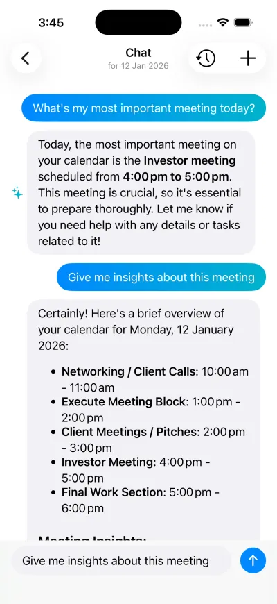 EchoDay chat screen