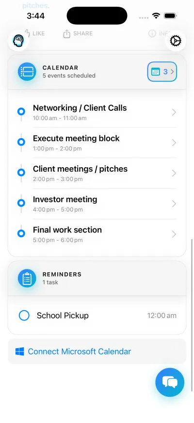 EchoDay schedule view